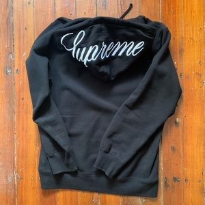 supreme classic script hoodie